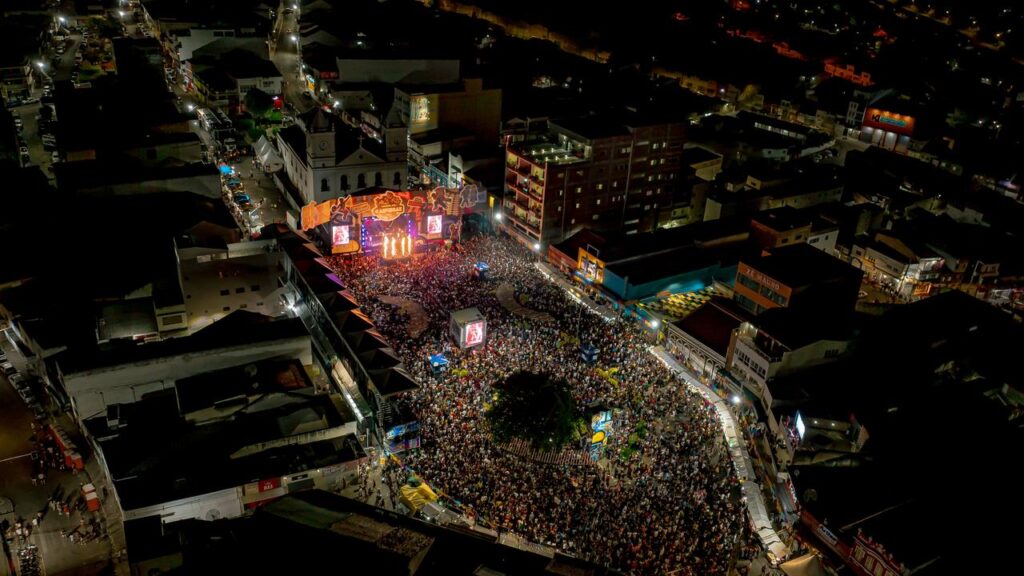 Vista aérea do Carnaval de Pesqueira